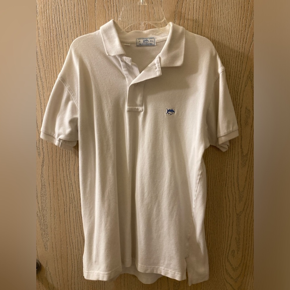White Southern Tide size S SS polo